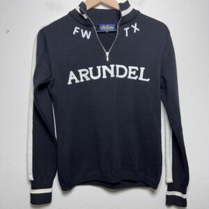Woolistic Women 100% Merino Wool Sweater Medium‎ Black Arundel FW TX Quarter Zip